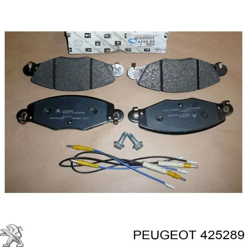 425289 Peugeot/Citroen колодки тормозные передние дисковые