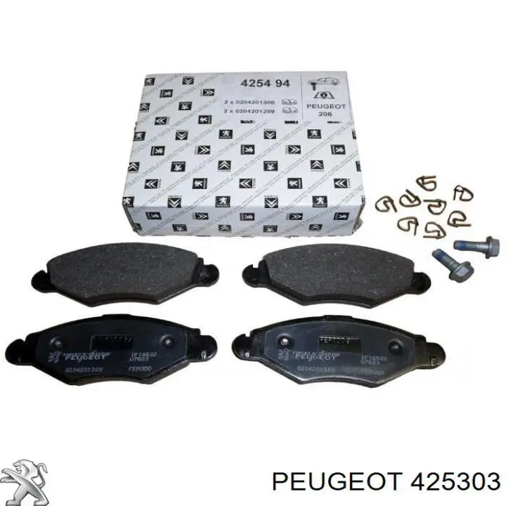 425303 Peugeot/Citroen колодки тормозные передние дисковые