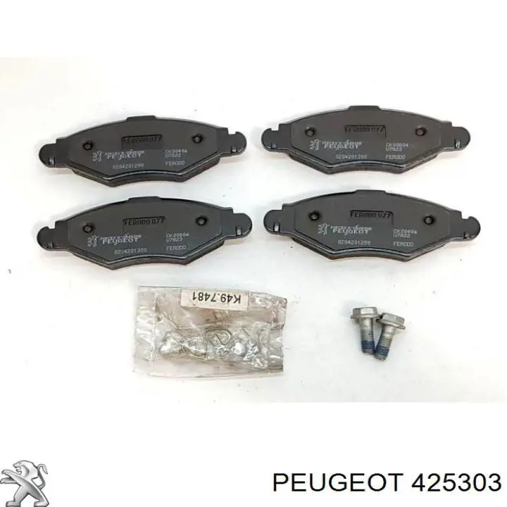 Купить 425303 Peugeot/Citroen Колодки тормозные