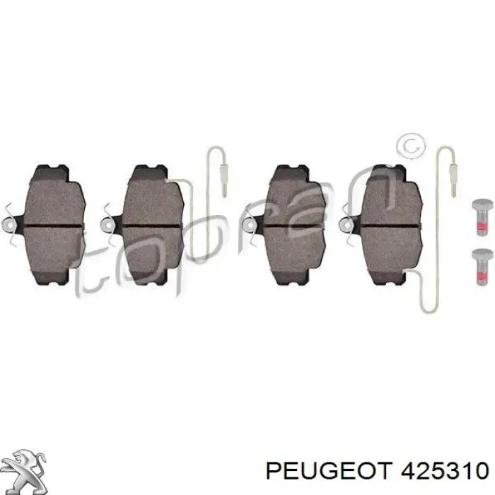 425310 Peugeot/Citroen колодки тормозные передние дисковые