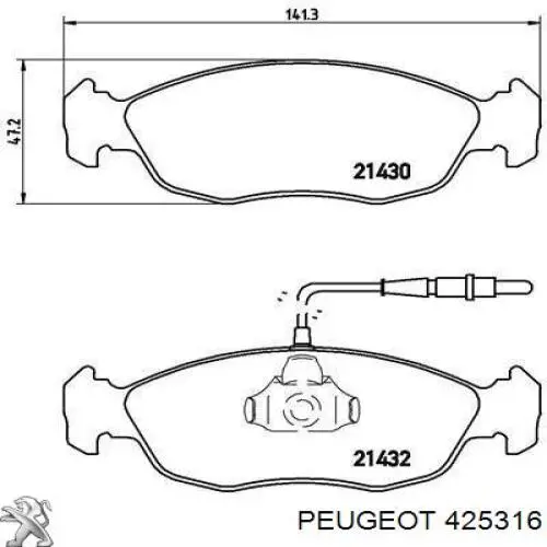 Колодки Peugeot/Citroen 425316 цена, от 14.90 USD