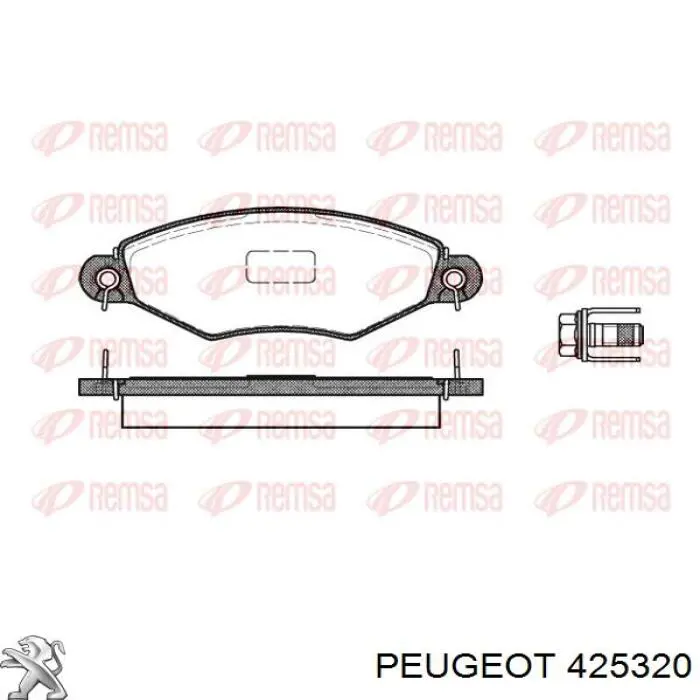 Колодки Peugeot/Citroen 425320 цена, от 20.25 USD
