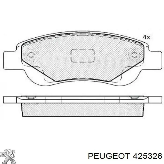 Задние тормозные колодки 425326 Peugeot/Citroen