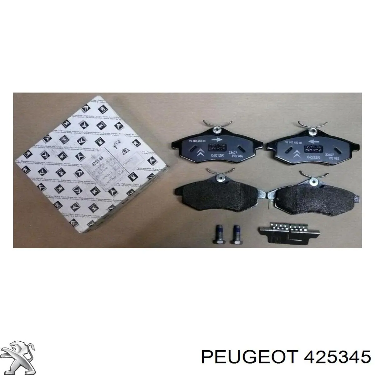 Передние тормозные колодки 425345 Peugeot/Citroen