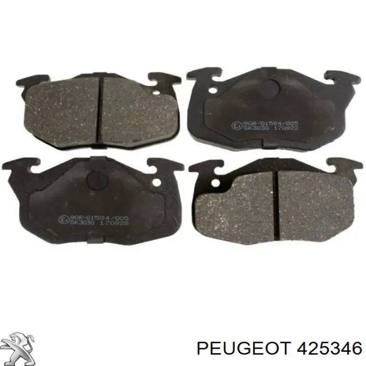 Передние тормозные колодки 425346 Peugeot/Citroen