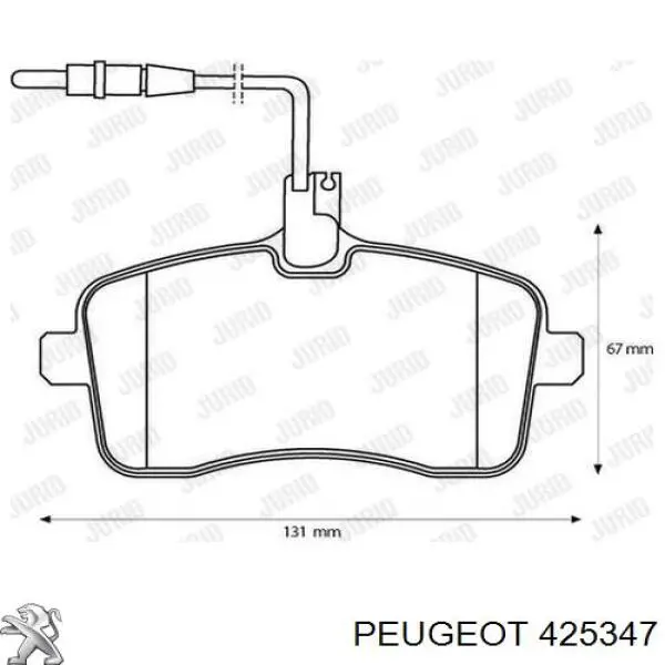 Купить 425347 Peugeot/Citroen Колодки тормозные