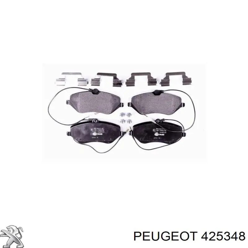 Передние тормозные колодки 425348 Peugeot/Citroen