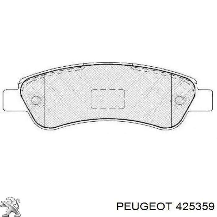 425359 Peugeot/Citroen колодки тормозные задние дисковые