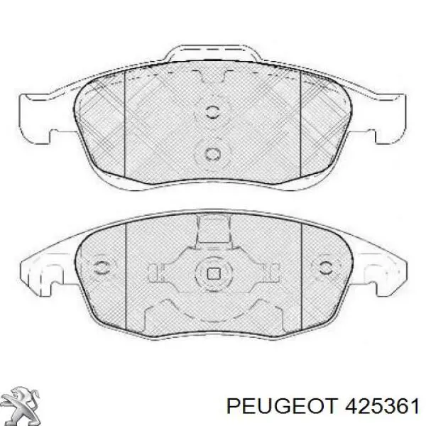 425361 Peugeot/Citroen колодки тормозные передние дисковые