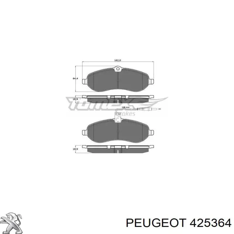 Купить 425364 Peugeot/Citroen Колодки тормозные