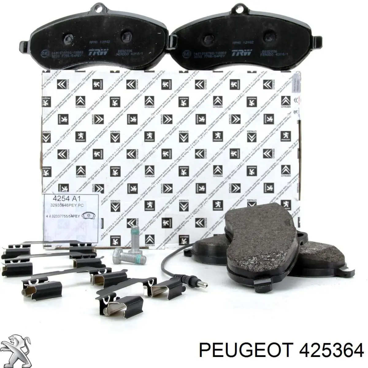 425364 Peugeot/Citroen колодки тормозные передние дисковые