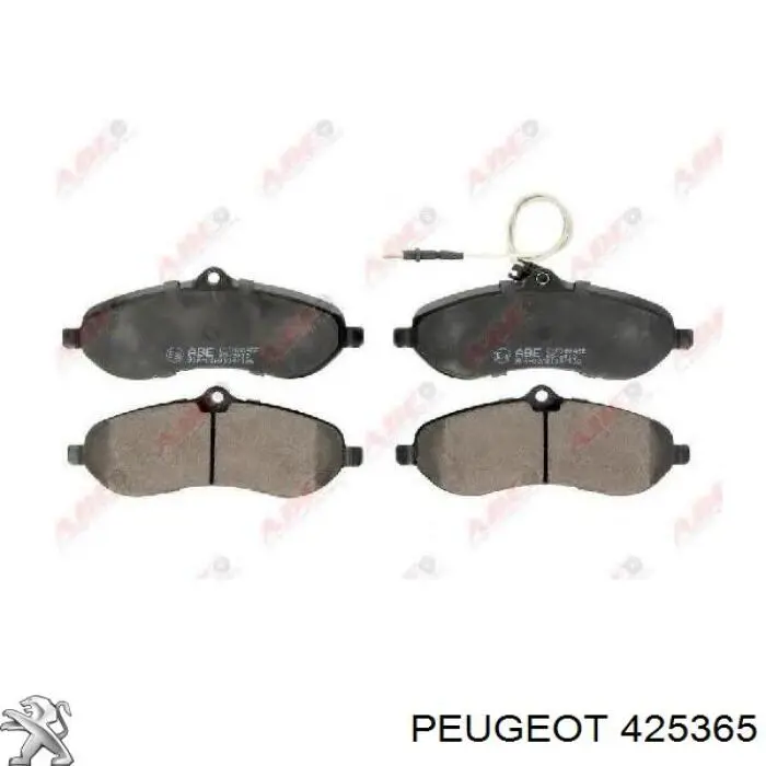 Передние тормозные колодки 425365 Peugeot/Citroen