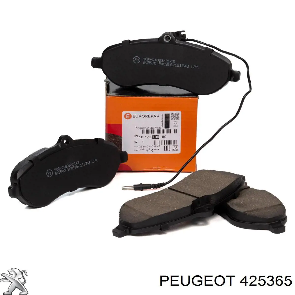 Передние тормозные колодки 425365 Peugeot/Citroen