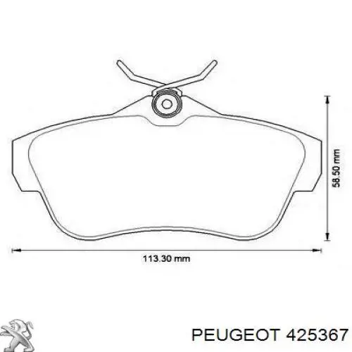 Колодки дисковые  Peugeot/Citroen 425367 цена, от 16.49 USD