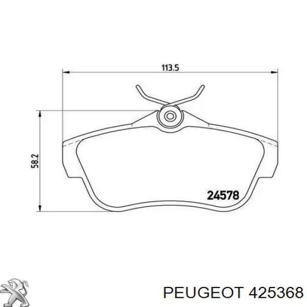 Колодки дисковые  Peugeot/Citroen 425368 цена, от 17.08 USD