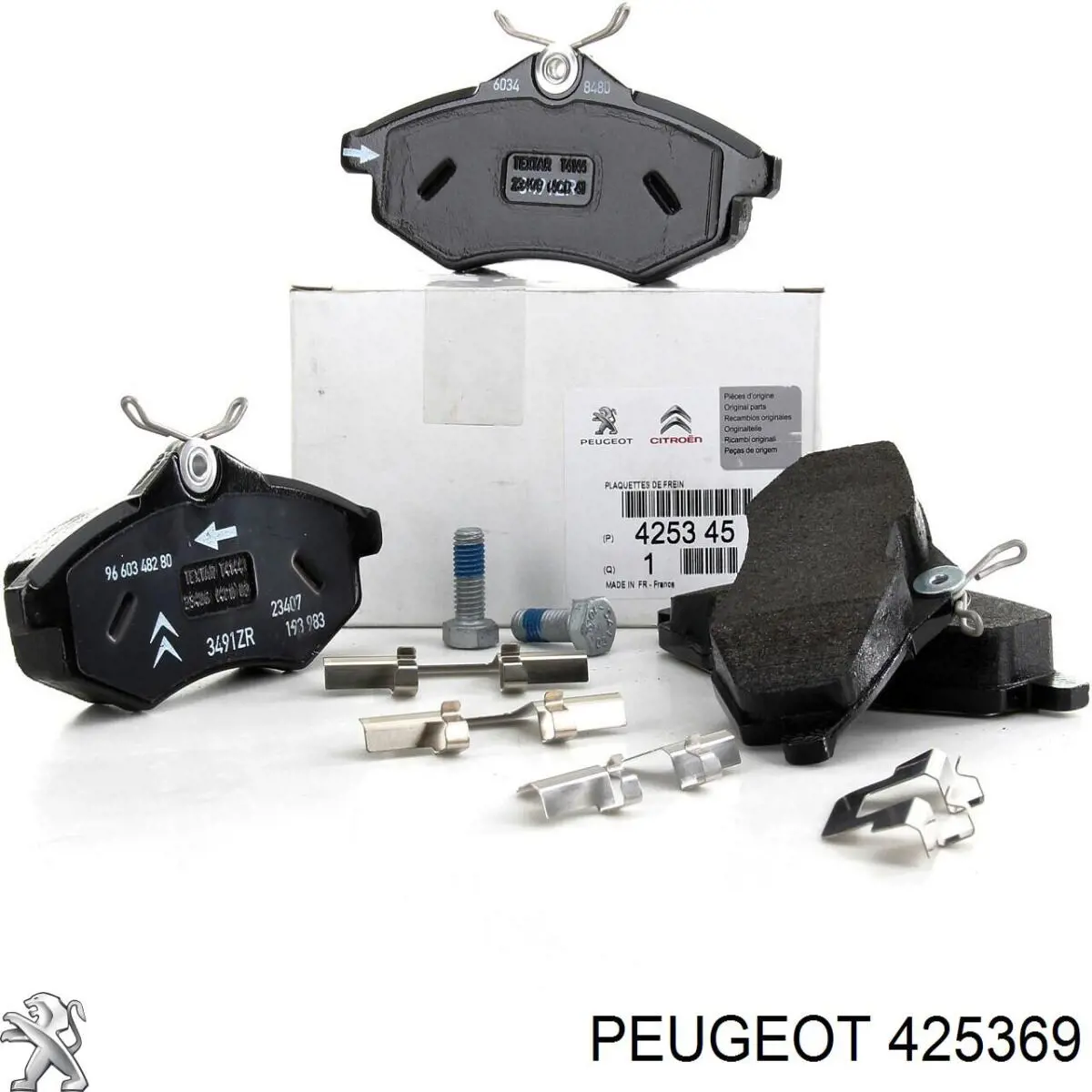 Передние тормозные колодки 425369 Peugeot/Citroen