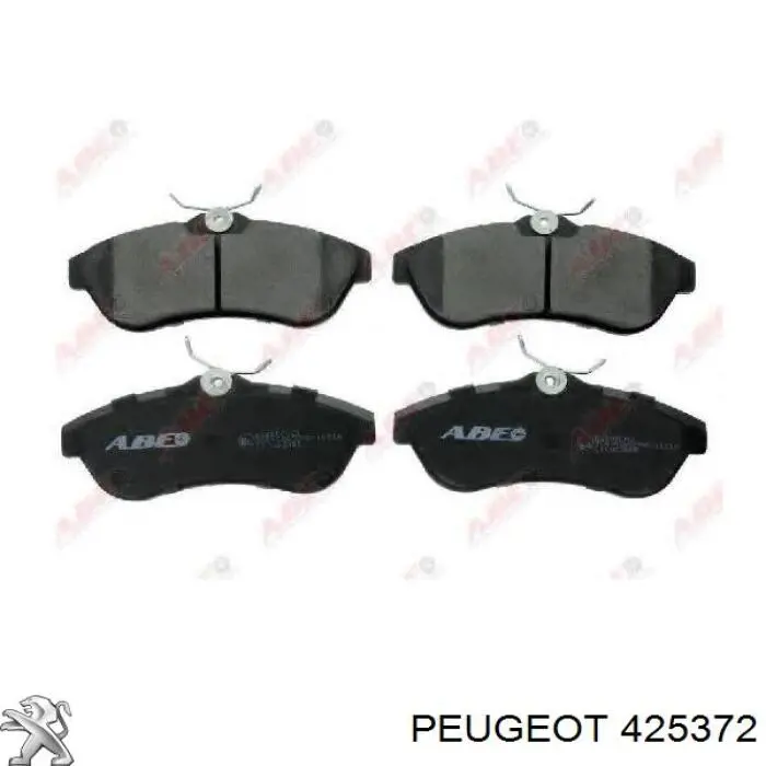 Передние тормозные колодки 425372 Peugeot/Citroen