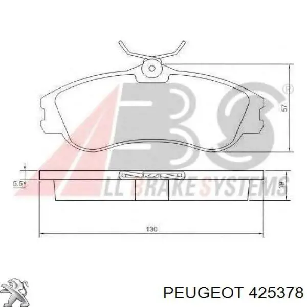 Колодки Peugeot/Citroen 425378 цена, от 17.62 USD