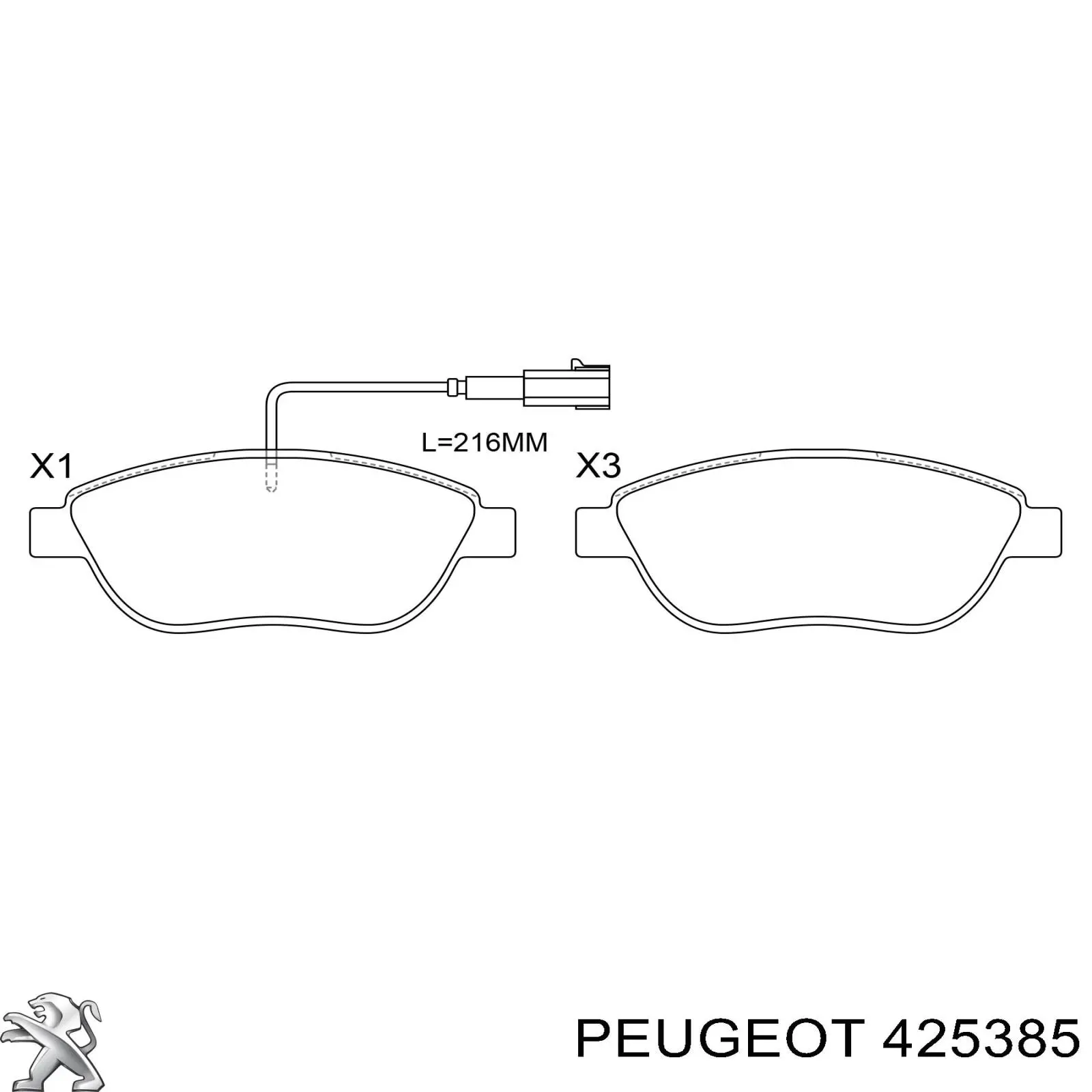 Купить 425385 Peugeot/Citroen Колодки тормозные