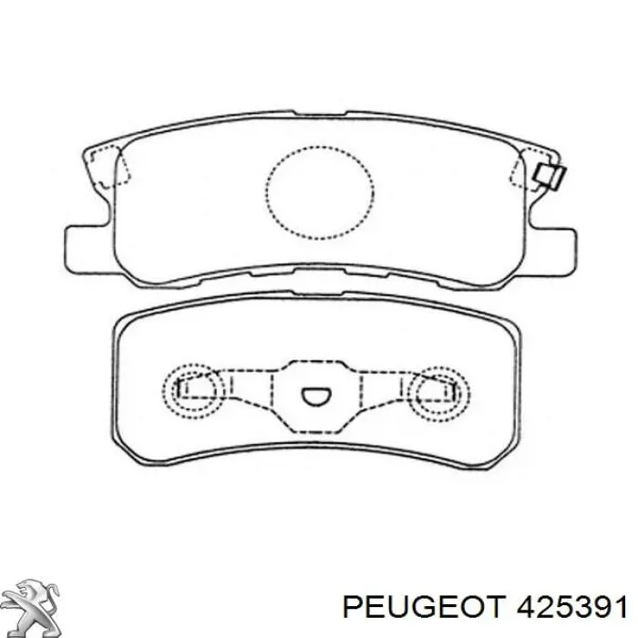 Купить 425391 Peugeot/Citroen Колодки тормозные задние, дисковые