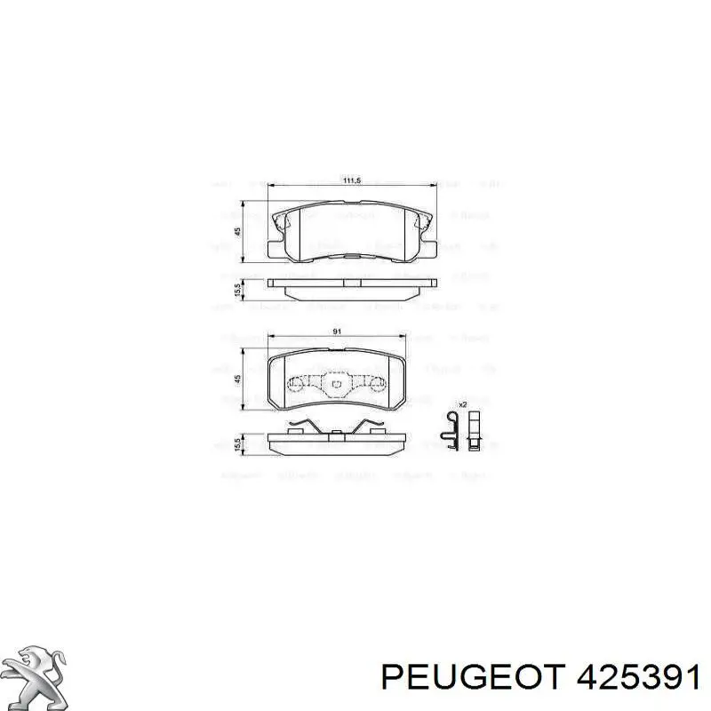 Колодки дисковые  Peugeot/Citroen 425391 цена, от 25.31 USD
