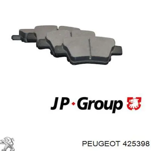 425398 Peugeot/Citroen колодки тормозные задние дисковые
