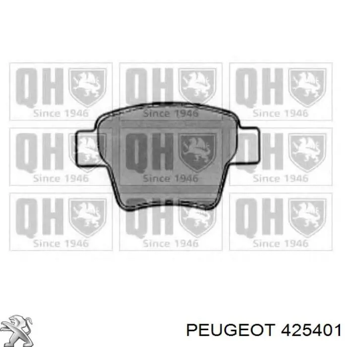 Задние дисковые колодки Peugeot/Citroen 425401