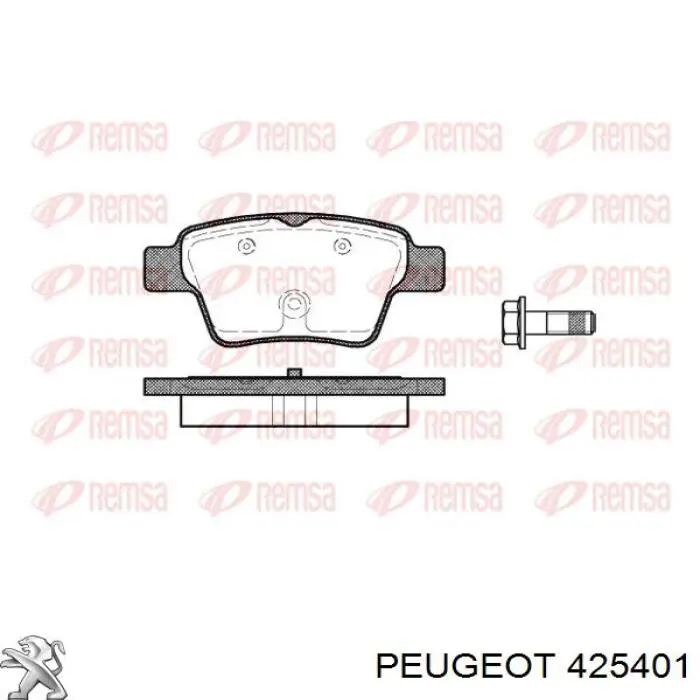 425401 Peugeot/Citroen колодки тормозные задние дисковые