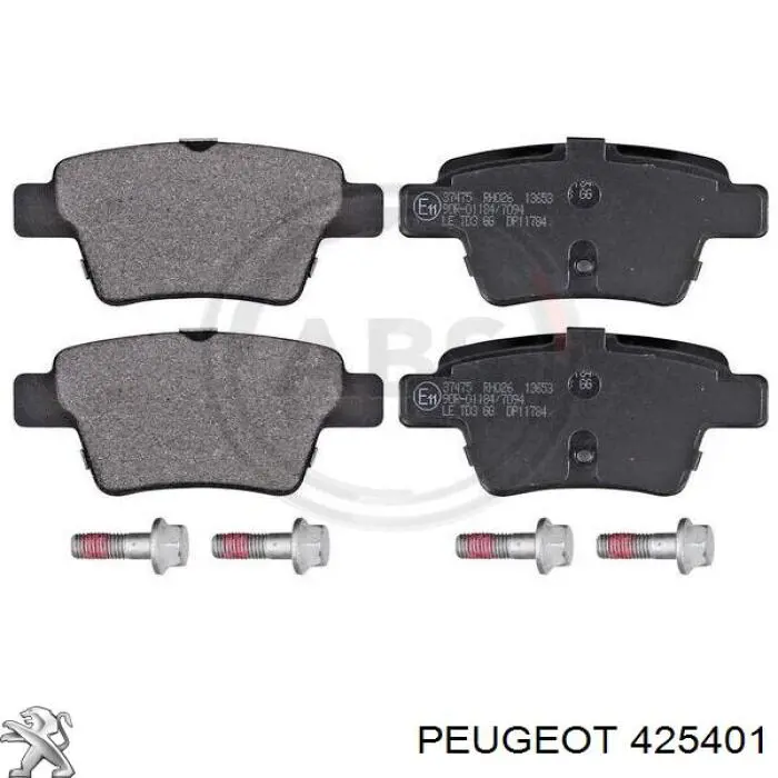 Купить 425401 Peugeot/Citroen Колодки тормозные задние, дисковые