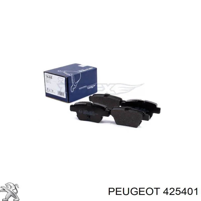 Задние тормозные колодки 425401 Peugeot/Citroen