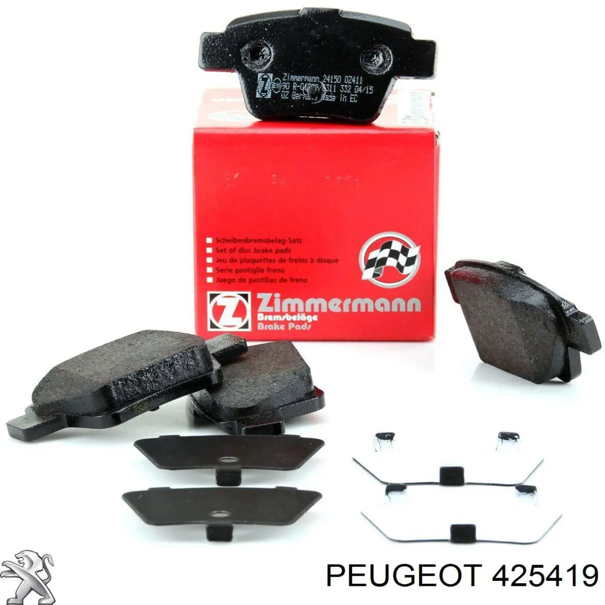 Купить 425419 Peugeot/Citroen Колодки тормозные задние, дисковые