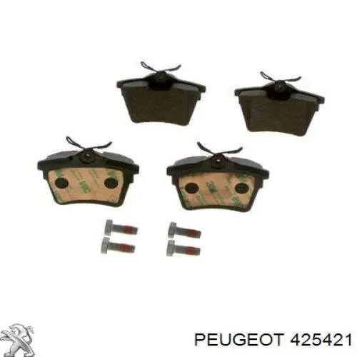 Купить 425421 Peugeot/Citroen Колодки тормозные задние, дисковые
