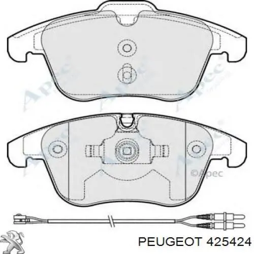 Передние тормозные колодки 425424 Peugeot/Citroen
