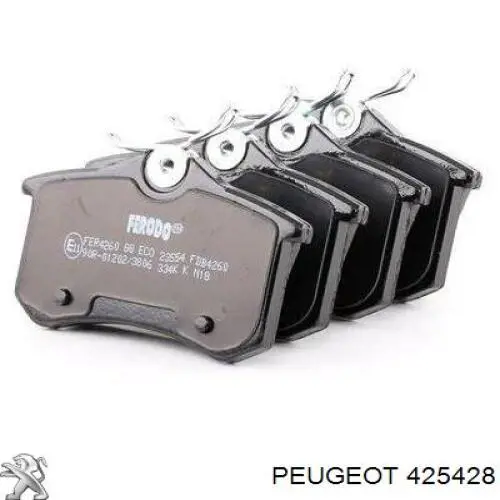 425428 Peugeot/Citroen колодки тормозные задние дисковые