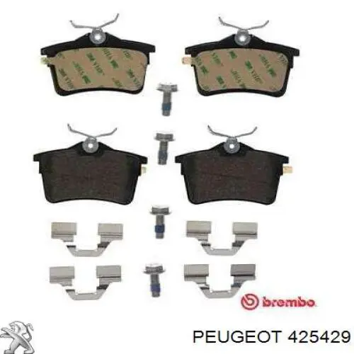 Купить 425429 Peugeot/Citroen Колодки тормозные задние, дисковые