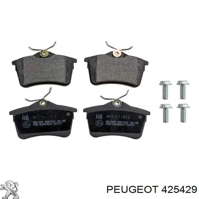 Задние тормозные колодки 425429 Peugeot/Citroen