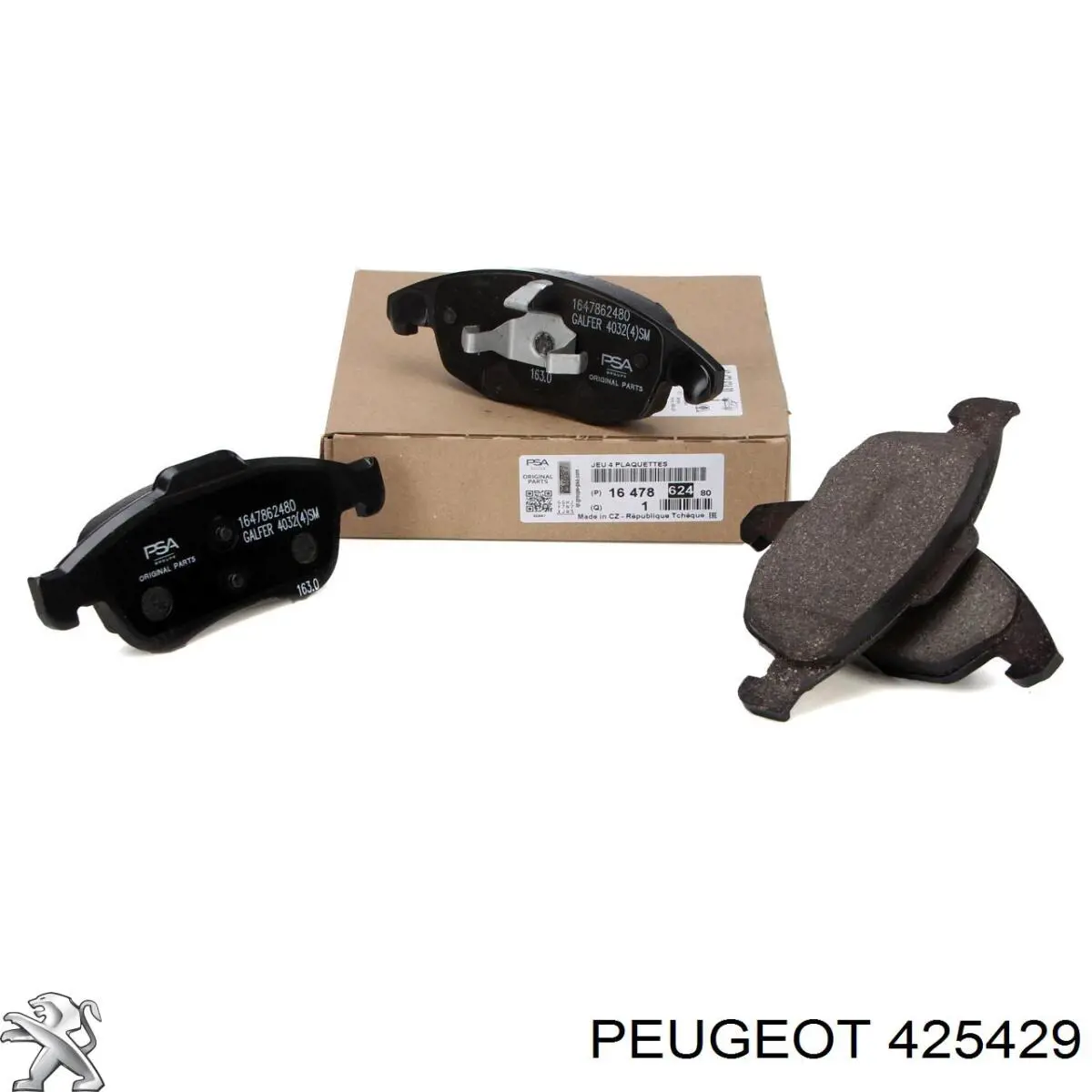 425429 Peugeot/Citroen Колодки тормозные дисковые комплект