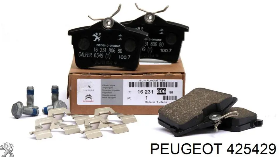 Колодки дисковые  Peugeot/Citroen 425429 цена, от 18.44 USD