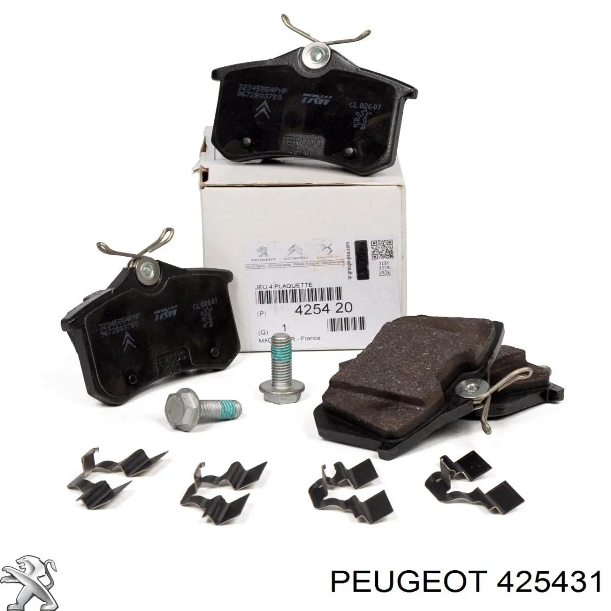 Передние тормозные колодки 425431 Peugeot/Citroen