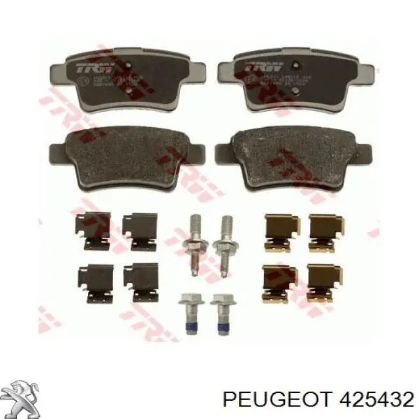Купить 425432 Peugeot/Citroen Колодки тормозные задние, дисковые