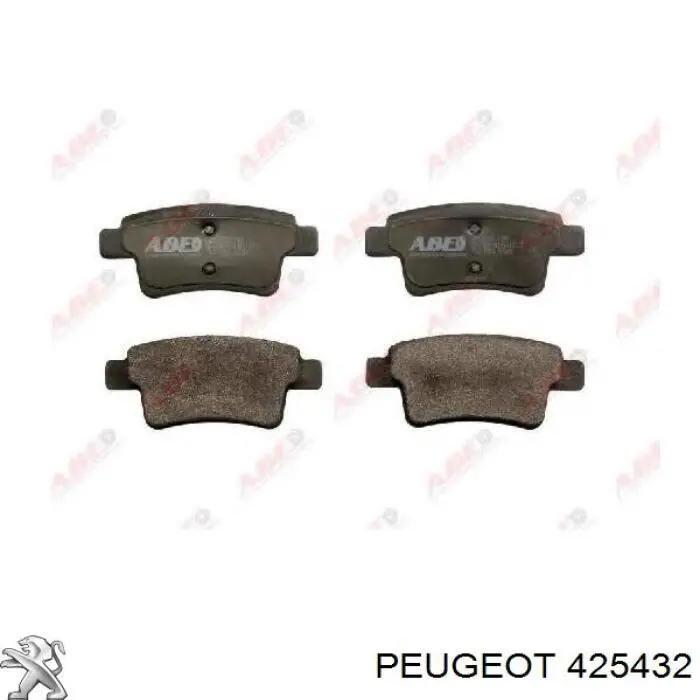 Pastillas de freno traseras 425432 Peugeot/Citroen