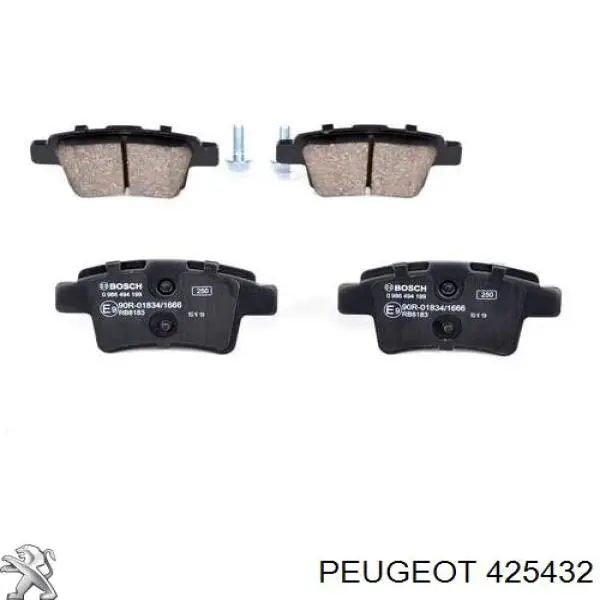 Колодки дисковые  Peugeot/Citroen 425432 цена, от 24.87 USD