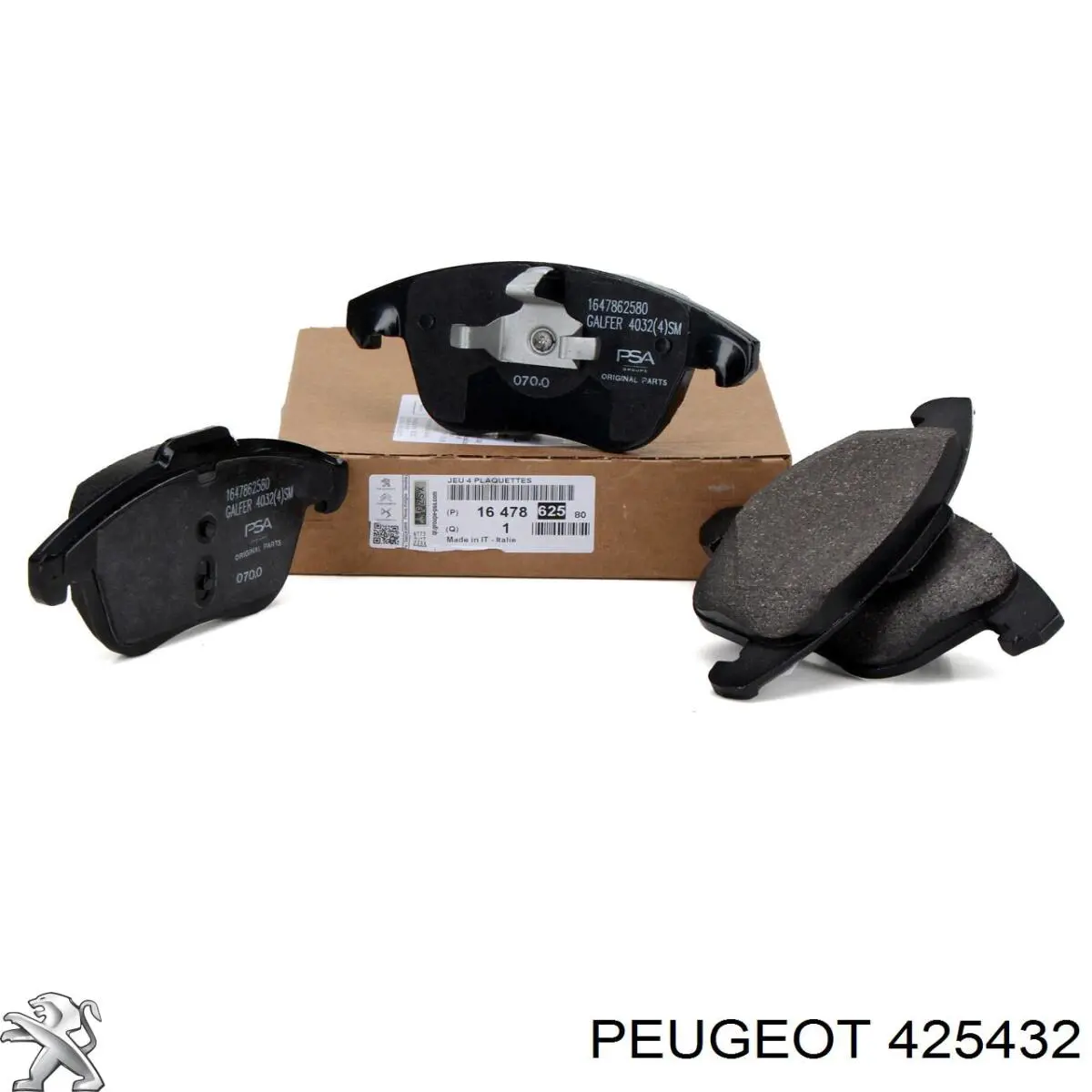 Задние тормозные колодки 425432 Peugeot/Citroen