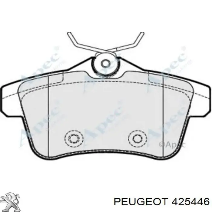 425446 Peugeot/Citroen колодки тормозные задние дисковые