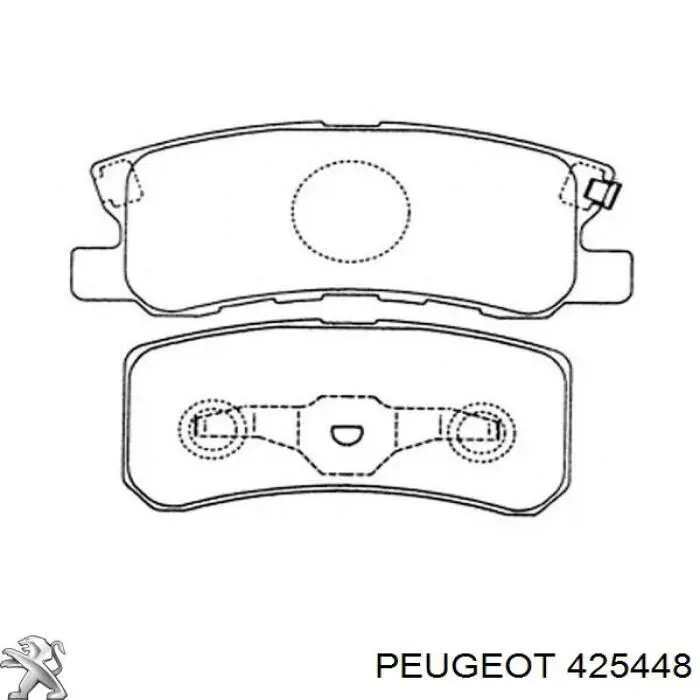 Задние дисковые колодки Peugeot/Citroen 425448