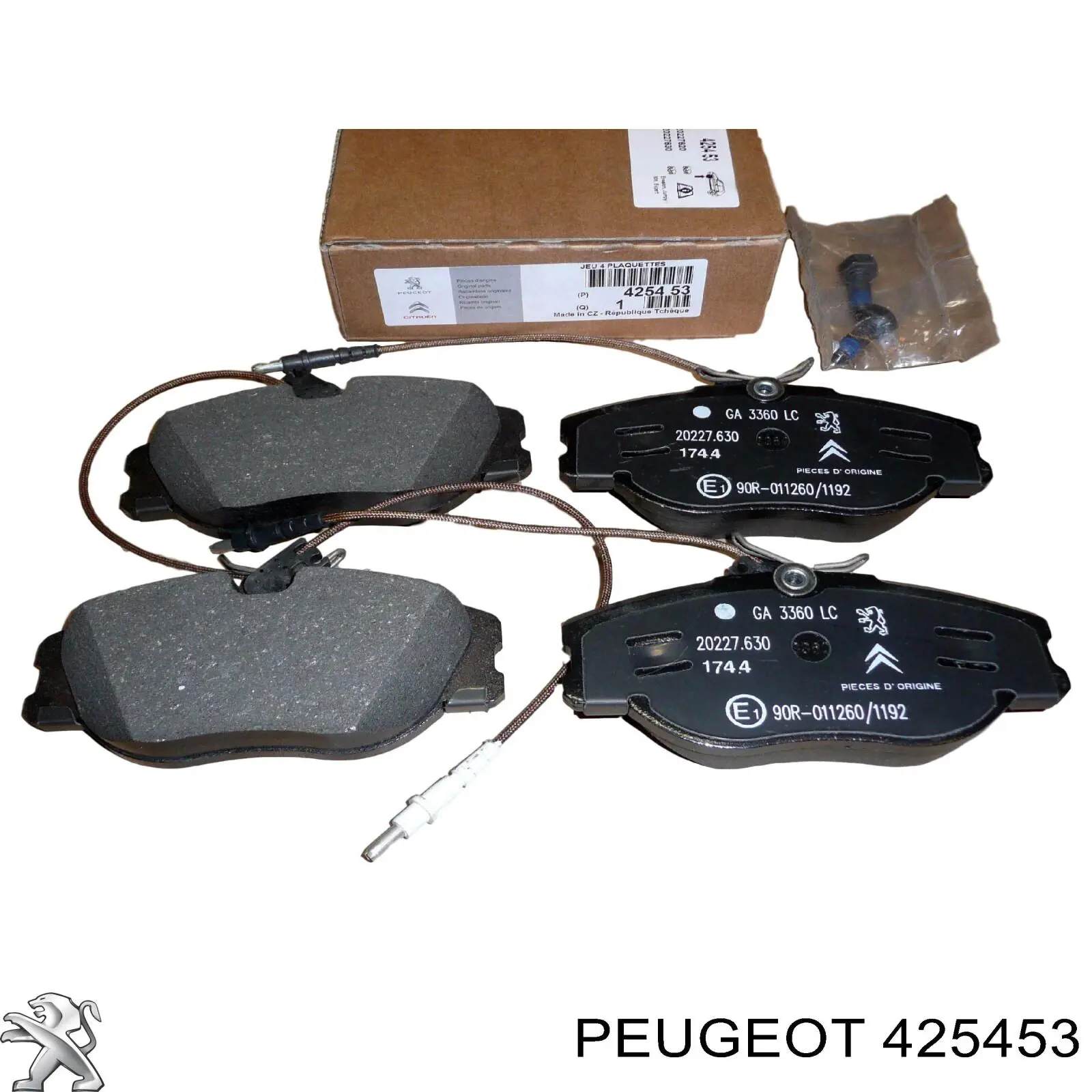425453 Peugeot/Citroen колодки тормозные передние дисковые