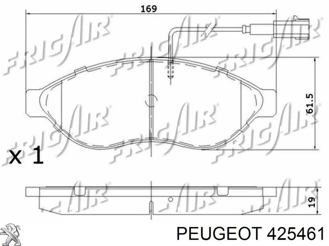 425461 Peugeot/Citroen Колодки передние