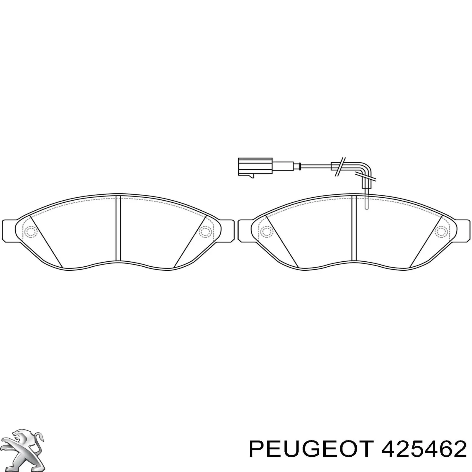 Передние тормозные колодки 425462 Peugeot/Citroen