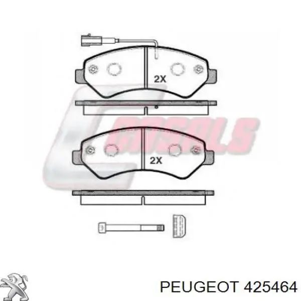 Купить 425464 Peugeot/Citroen Колодки тормозные