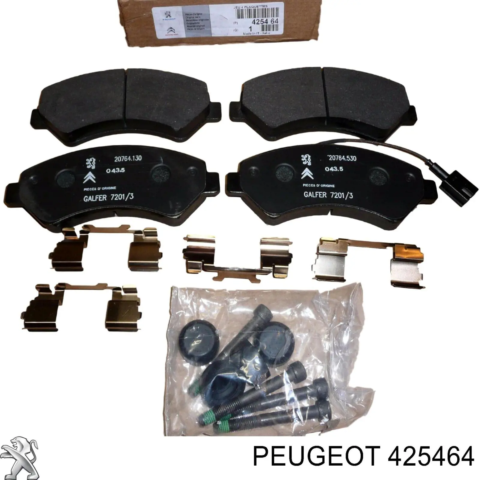 Передние тормозные колодки 425464 Peugeot/Citroen